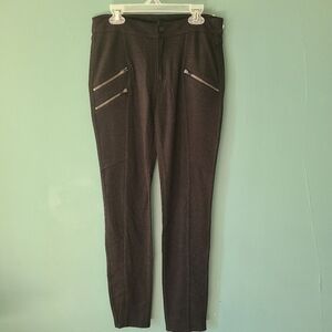 Athleta Zipper Black Leggings Size 4